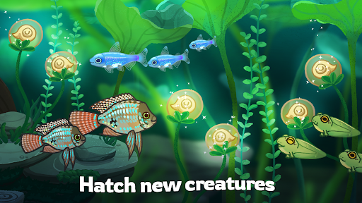 Official Pondlife screenshot showing a new creature hatching